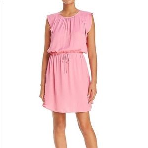 NWT Vince Camuto pink drawstring waist dress small
